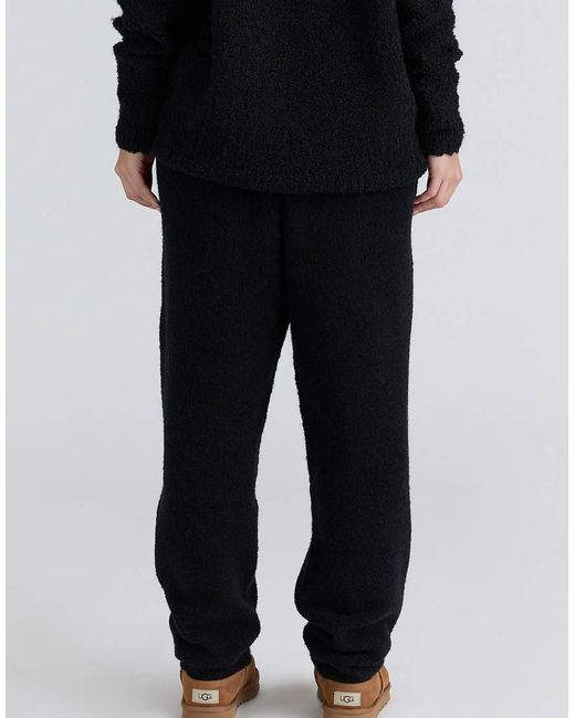 House Of Cb Blue Geena Wool Boucle Knit Trousers