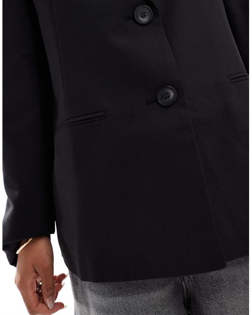 Collusion Black Relaxed Oversized Blazer