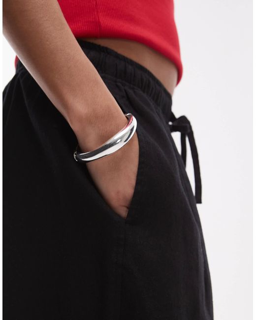 TOPSHOP White Linen Balloon Trouser
