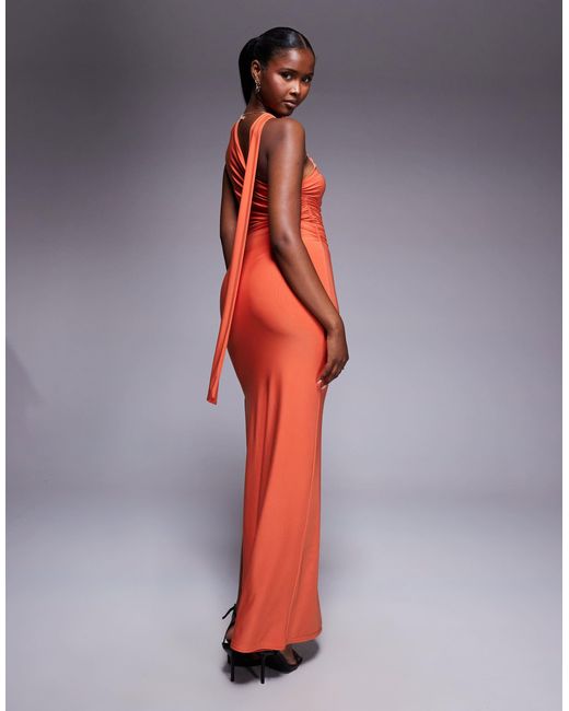 Kaiia Orange – exclusive – figurbetontes, eng anliegendes maxikleid