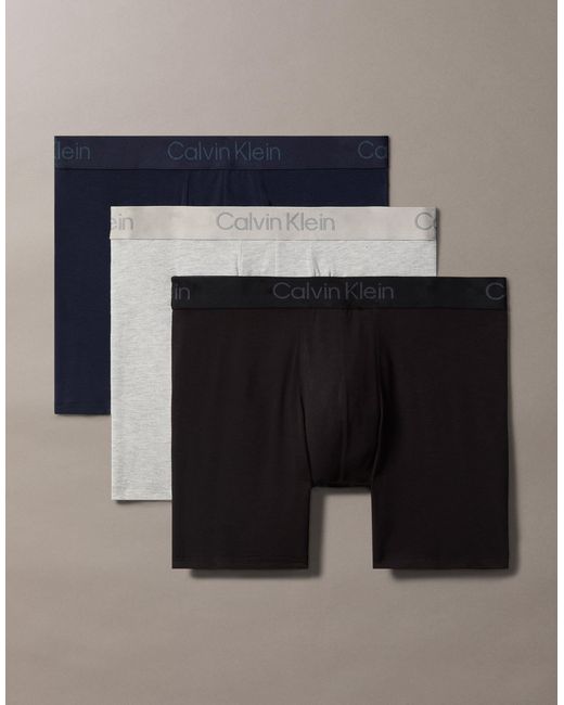 Calvin Klein Black Ultra Soft Modal 3 Pack Boxer Briefs for men