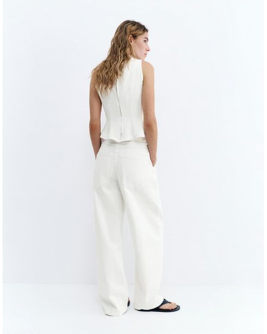Top Peplo di Pull&Bear in White