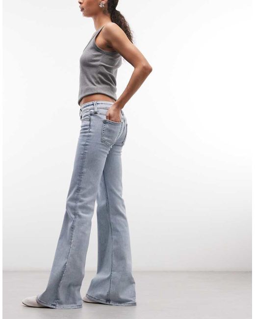 Cheap Monday Blue Flare Low Stretch Jeans