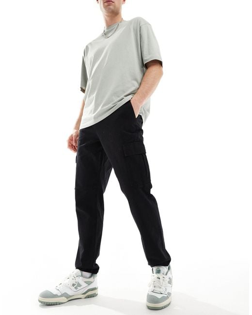 New Look White Cargo Trousers for men