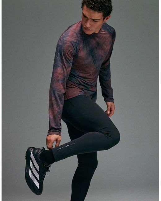 4505 Gray Premium Reflective Running Tight With Phone Pocket And Bonded Hem for men