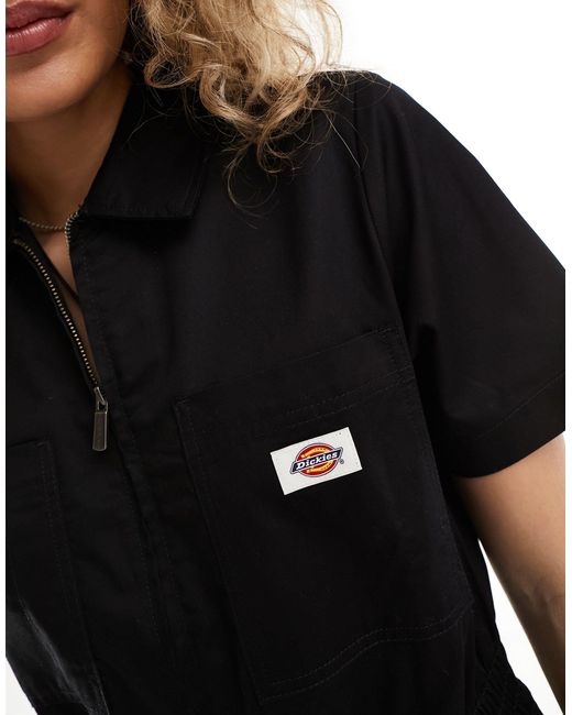 Vale - tuta corta a maniche corte nera di Dickies in Black