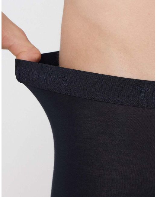 Tezenis Blue Stretch Viscose Boxers With Logo Elastic for men