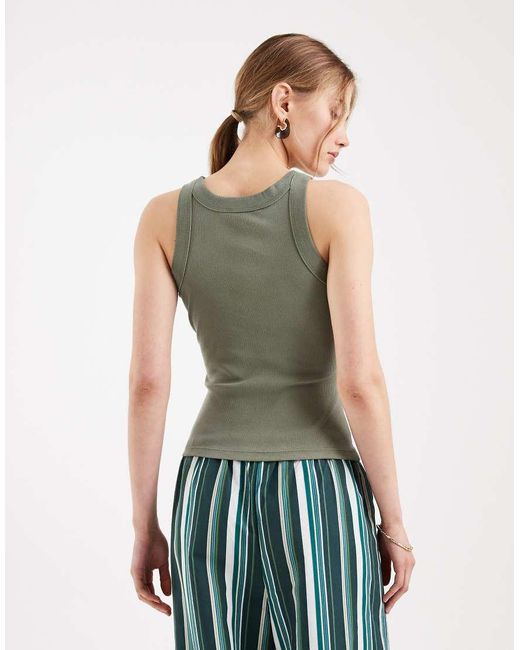 Tommy Hilfiger Green Tonal Flag Logo Slim Fit Vest