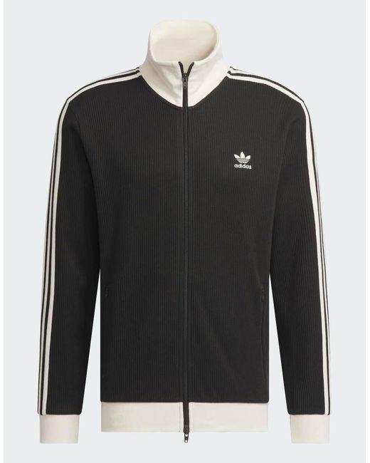 Giacca Sportiva Stile Basketball Nera Lavorata A Nido D'Ape di Adidas Originals in Black da Uomo