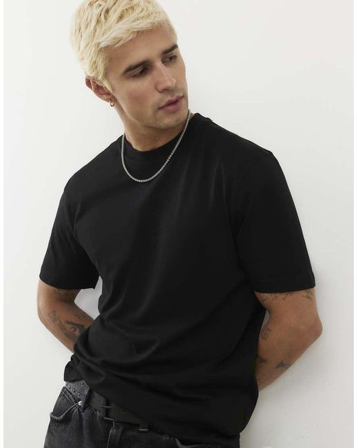 River Island Black Slim Fit Crew Neck T-Shirt 3 Pack for men