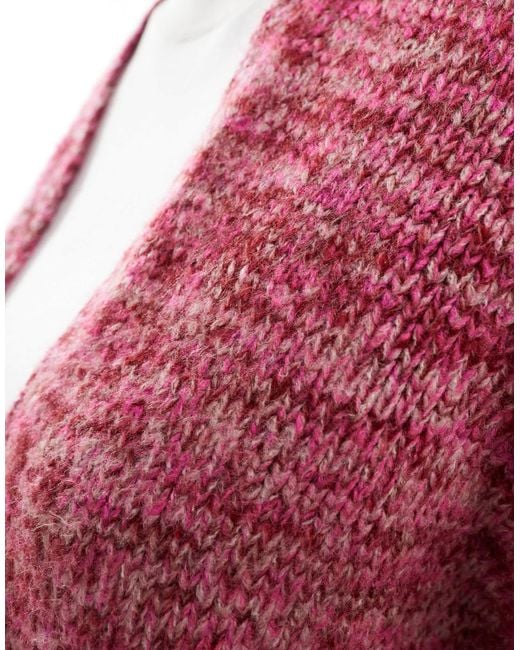 ASOS Red Asos Design Curve Knitted Edge To Edge Cardigan