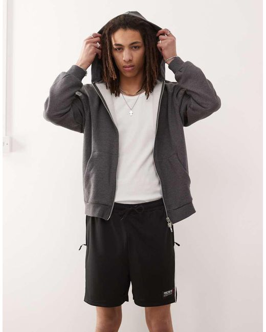 Vertere Berlin Natural Logo Contrast Panel Detail Sports Shorts for men