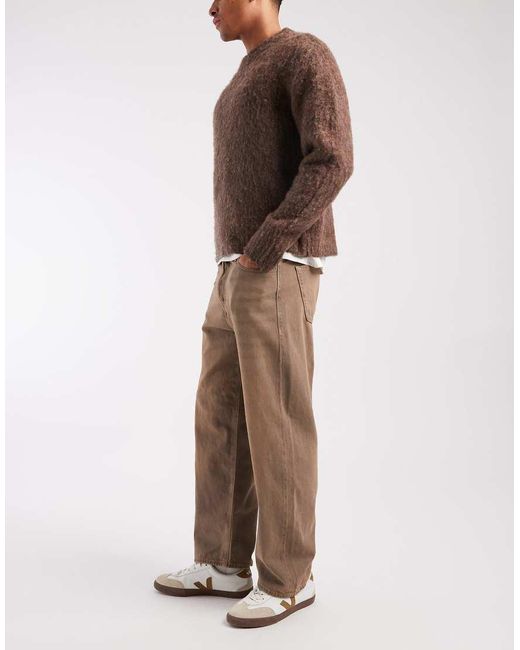 Vaqueros Marrones Holgados Con Lavado Envejecido Alex De Jack & Jones de hombre de color Brown