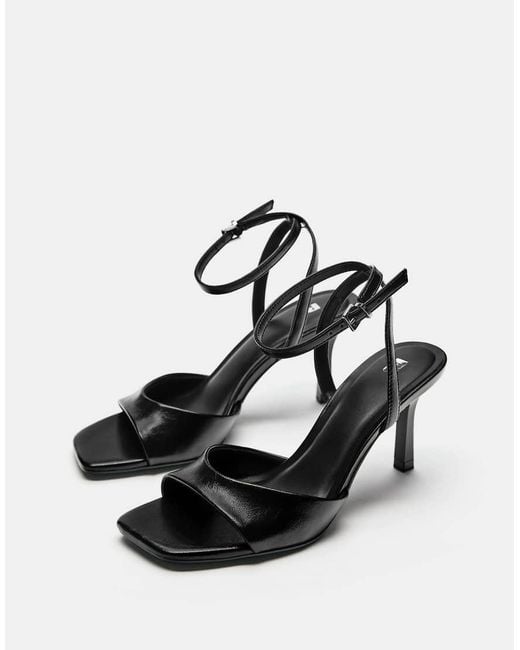Pull&Bear White Heeled Sandals