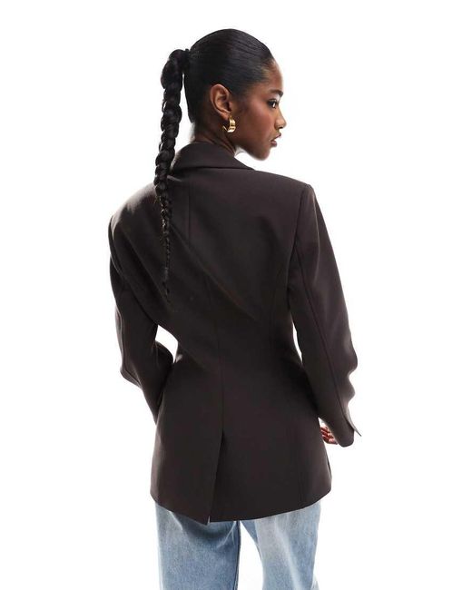 Blazer Stretto di ASOS in Black