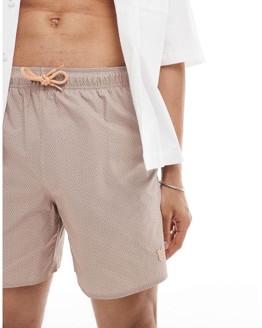 Brave Soul White Textured Swim Shorts for men