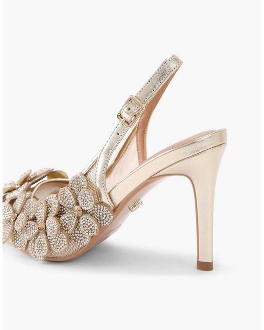 Carvela Kurt Geiger White Petalo Court Heeled Shoes