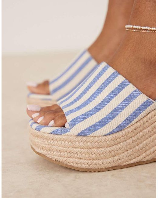 Zapatos De Cuña A Tess De ASOS de color Natural