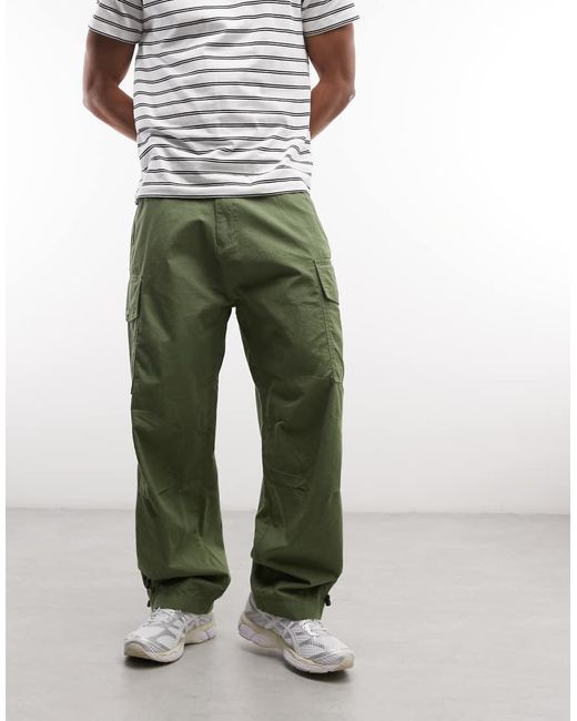 Alpha Industries Natural Cargo Trousers With Adjustable Leg toggles for men