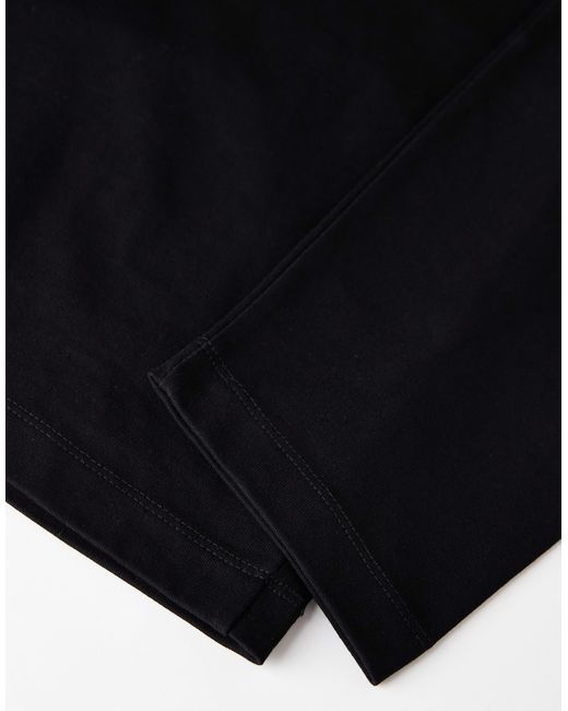 T-shirt oversize épais à manches longues ASOS pour homme en coloris Black