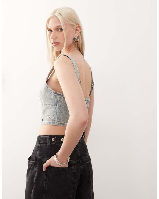 Guess Blue Denim Bustier