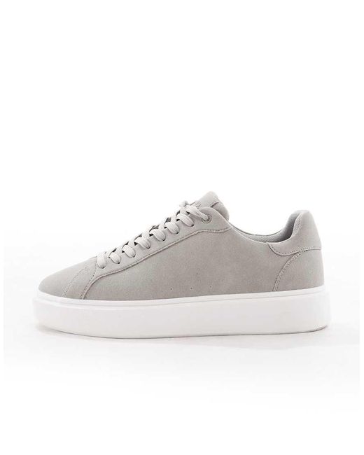 Zapatillas De Deporte Grises Con Suela Blanca Y Cordones De ASOS de hombre de color Green