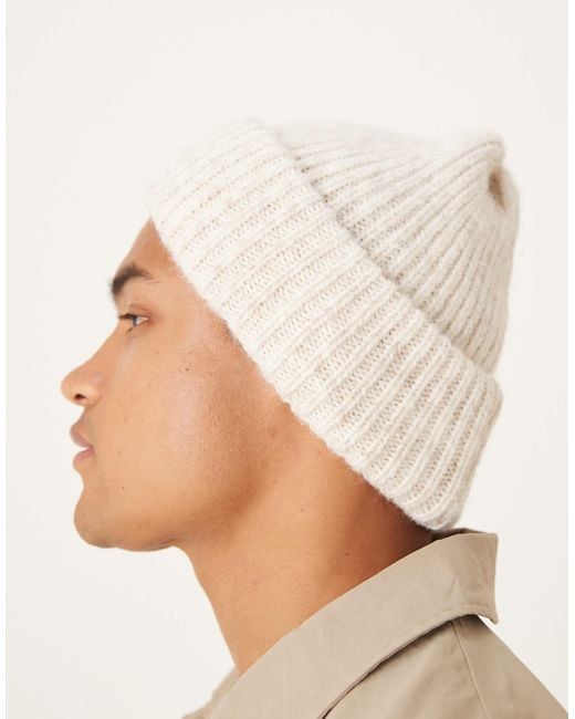 ASOS – strickmütze in Natural für Herren