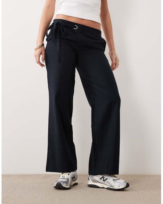 Mango Multicolor Teen Belt Detail Tailored Trousers