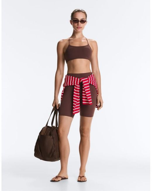 Oysho Red Light-Support Comfortlux Cross-Back Sports Bra