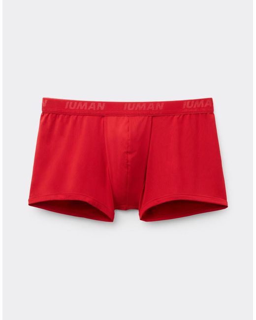 Intimissimi Red Microfibre Boxers With Logo for men