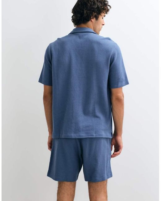 Gap Blue Towelling Shirt Co-Ord for men