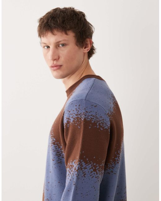 ASOS – relaxed-fit-strickpullover in Blue für Herren