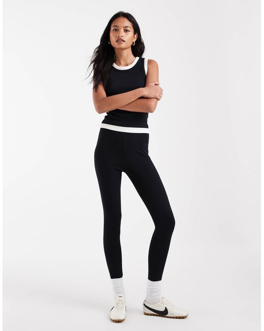Legging interlock ASOS en coloris Blue