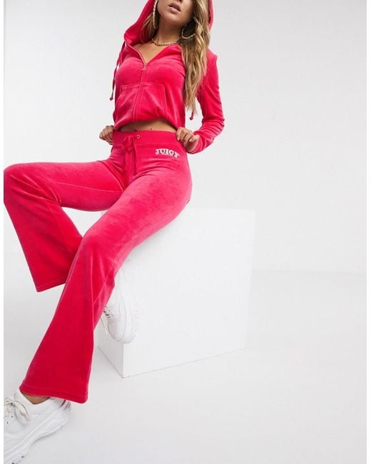 Juicy Couture Juicy Cameo - Fluwelen Broek Met Label in het Roze | Lyst NL
