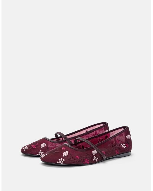 Ballerines plates - bordeaux Pull&Bear en coloris Purple