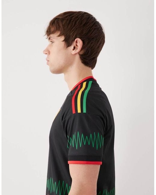 Adidas Originals Black Adidas Football Jamaica 26 Away Shirt