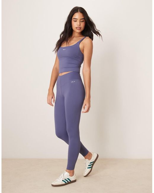 Leggings Azules Con Cinturilla De Pico Skinluxe De Tala de color Blue