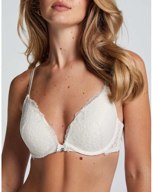 Hunkemöller Brown Marine Padded Push-Up Underwired Bra