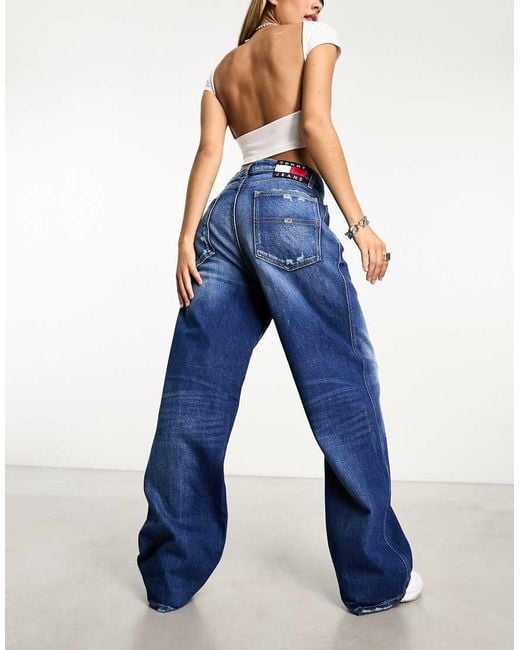 Tommy Hilfiger Blue Daisy Low Rise baggy Jeans