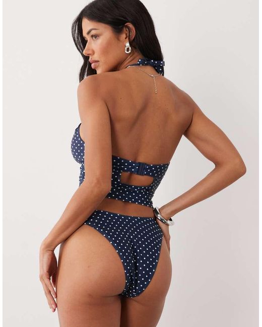 Peek & Beau Blue High Leg Bikini Bottom