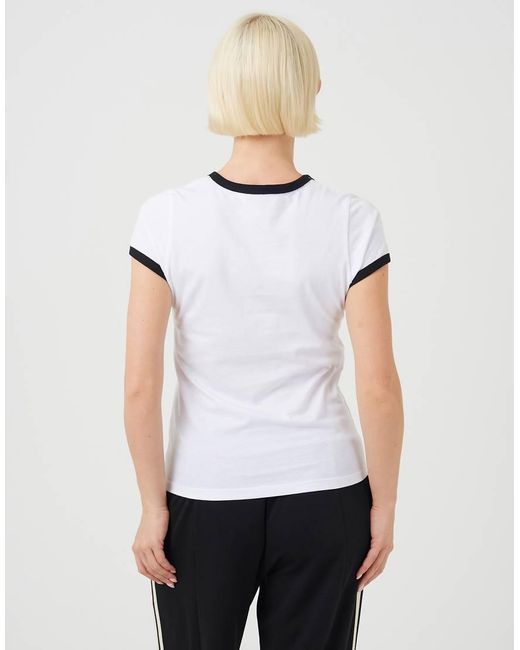 Brave Soul White Contrast Trim Graphic Slim Fit T-Shirt