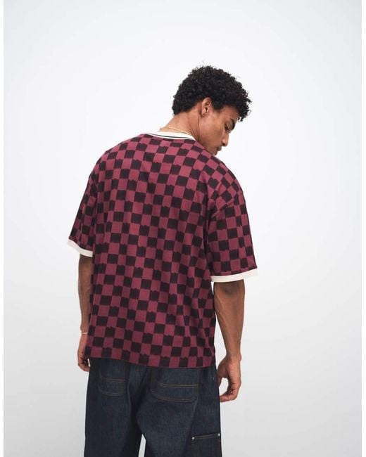ASOS Red Oversized Tee With Fifa World Cup Spain Print for men