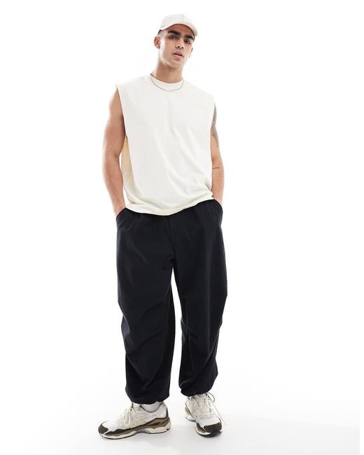 Top Senza Maniche Oversize Color Panna di ASOS in White da Uomo