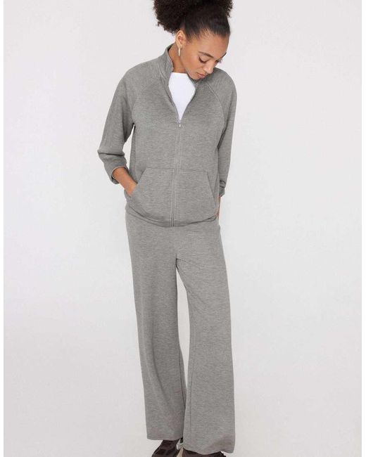 Tezenis Gray Soft Touch Palazzo Trousers