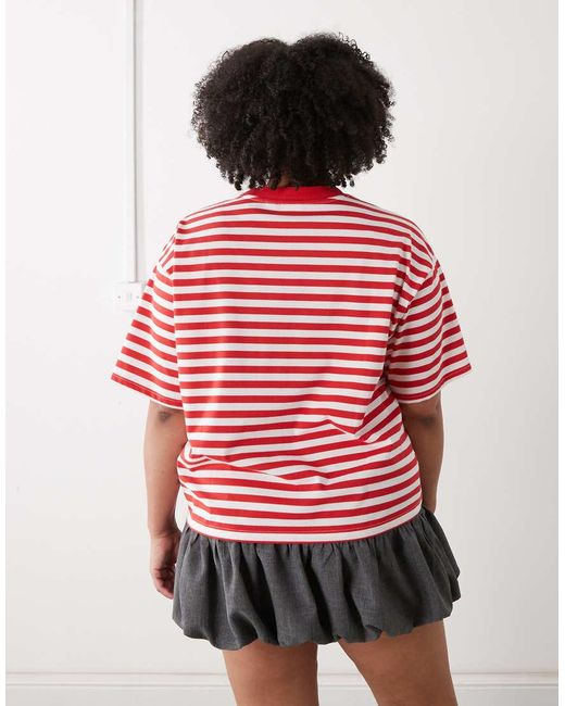 Noisy May Red Boxy Tee