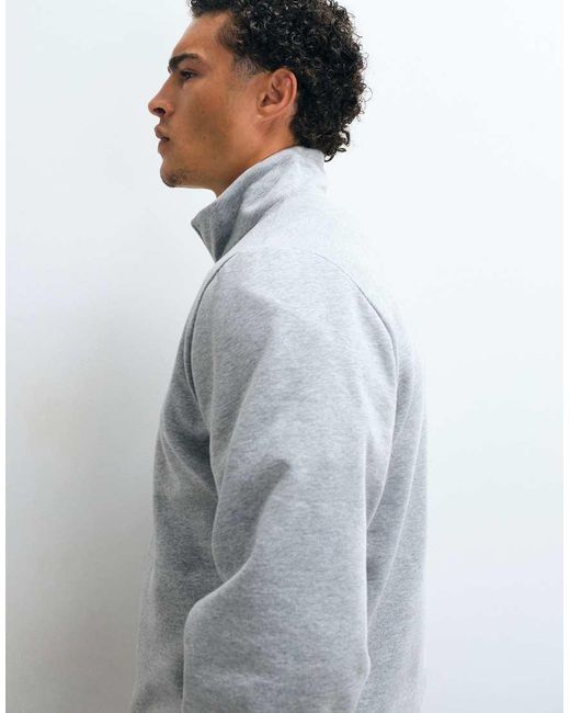 The North Face Gray Simple Dome 1/4 Zip Top for men