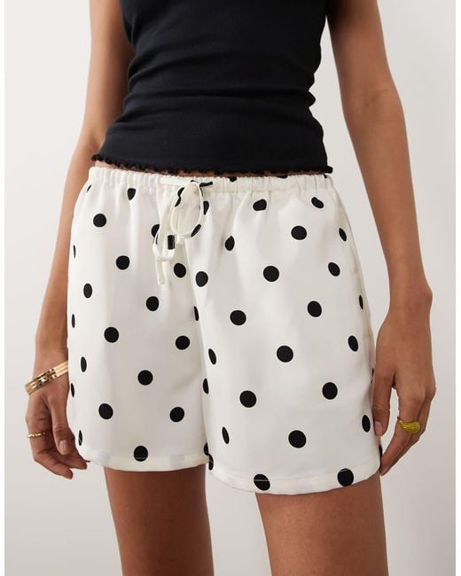 Gina Tricot Multicolor Satin Drawstring Shorts