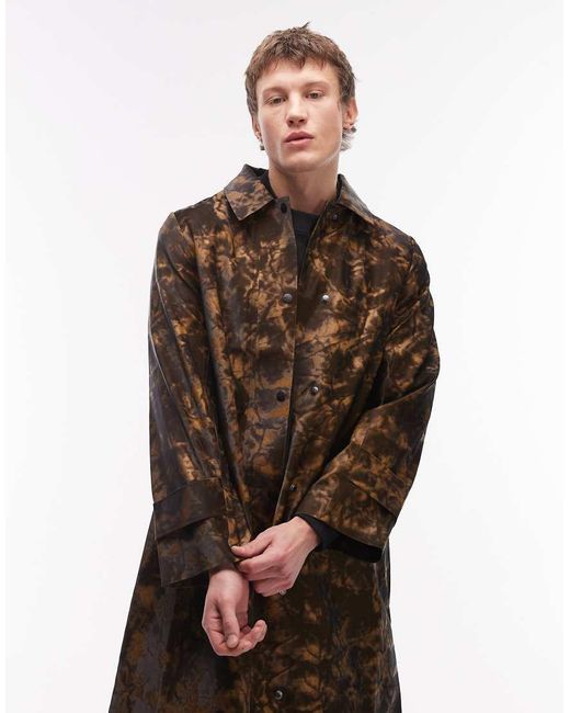 Rains Brown 21520 Nara Unisex Long Waterproof Tailored Trench Jacket