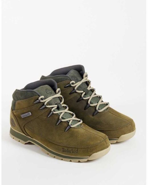 Timberland Green Eurosprint Mid Lace Up Boot for men