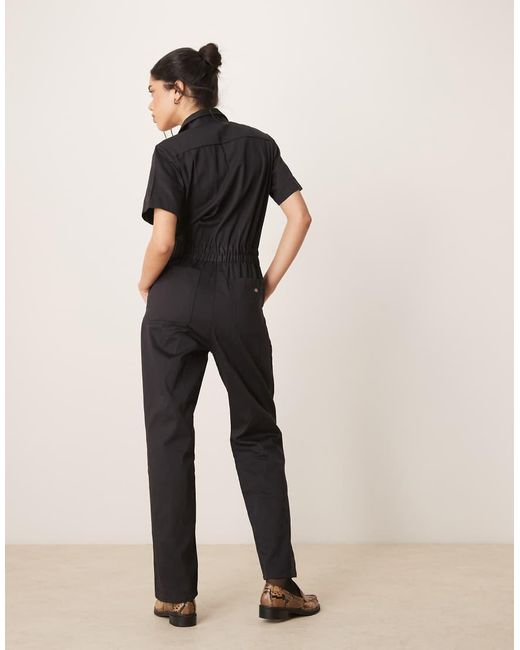 Dickies Natural Short Sleeve Jumpsuit
